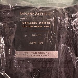 Banana Republic Non Iron Stretch Slim Fit Dress Pant 33 x 32